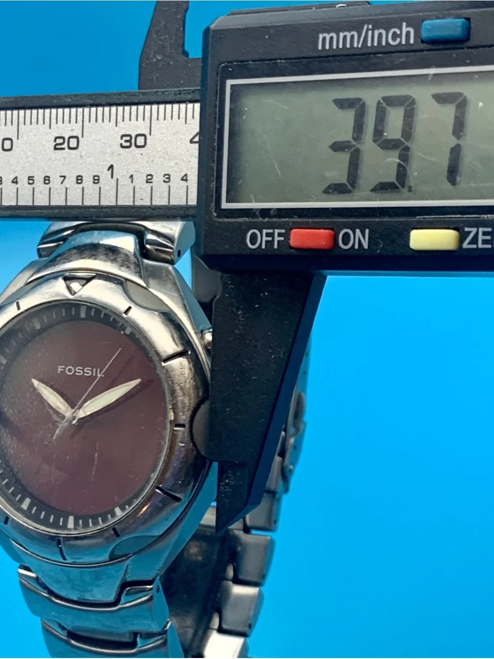 Fossil Men's Stainless Steel Blue Dial Watch